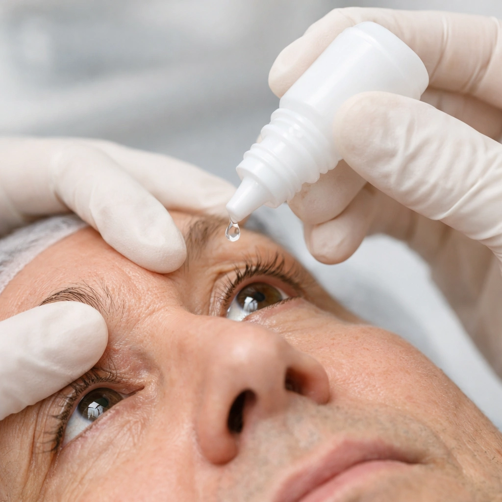 Göz damlası uygulama tekniği görseli